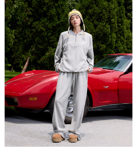 S45 Gray Embroidered Sweatpants | Face 3 Face