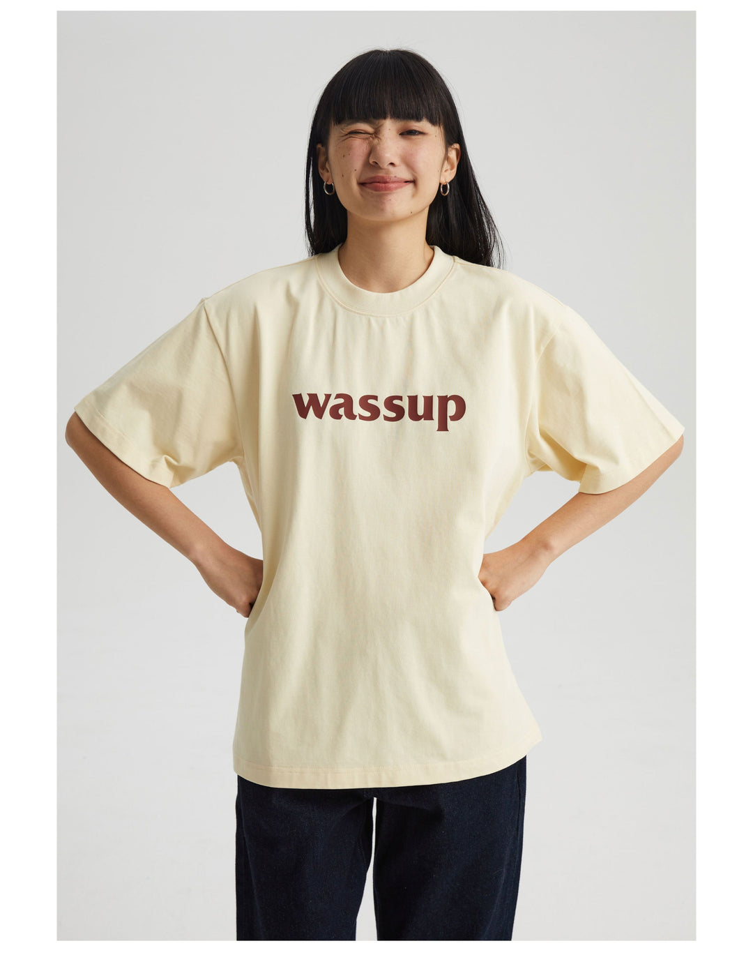 Wassup House Big Logo Print Basic Tee