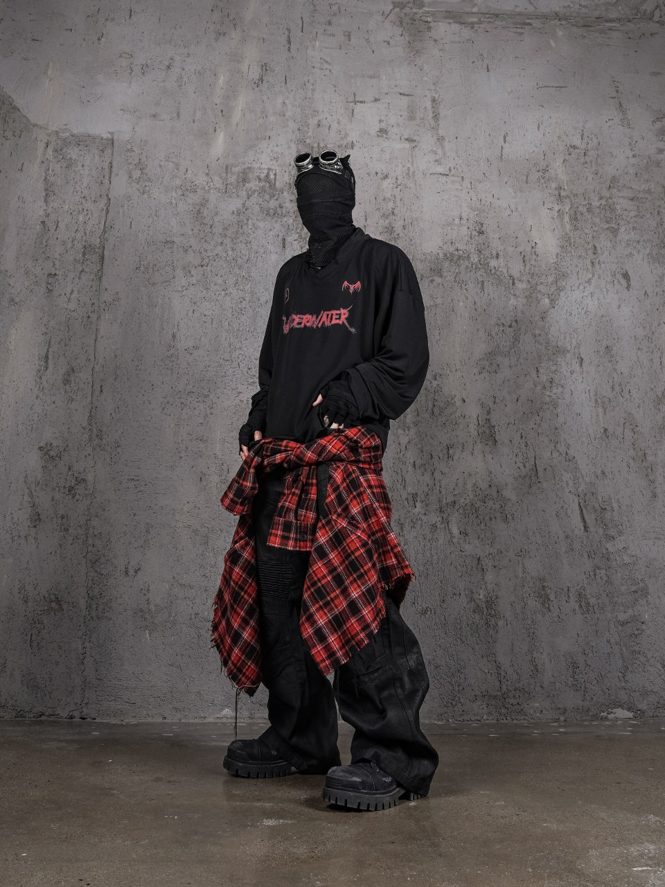 UNDERWATER Printed Patchwork Mesh Sports Long Sleeve Jersey Tee | Face 3 Face