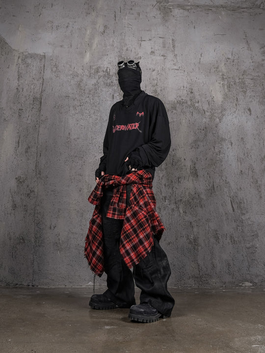 UNDERWATER Printed Patchwork Mesh Sports Long Sleeve Jersey Tee | Face 3 Face