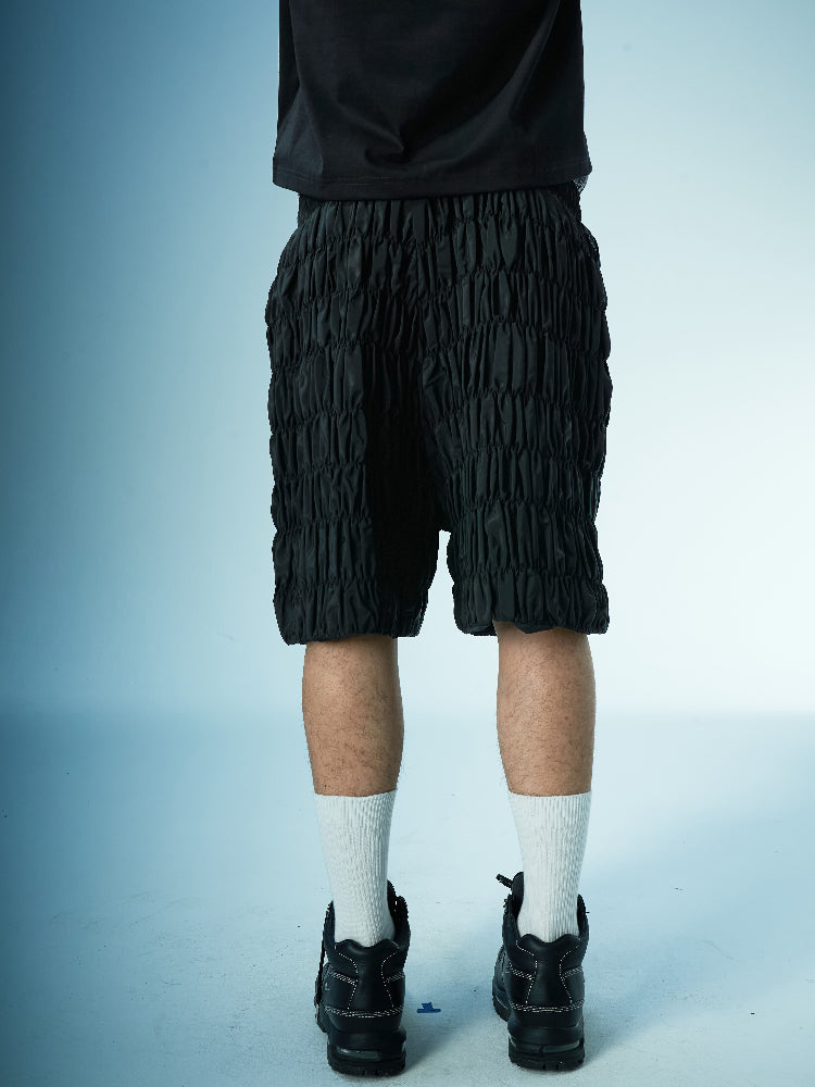 EVILKNIGHT(EK) Layered Pleated Structured Shorts | Face 3 Face