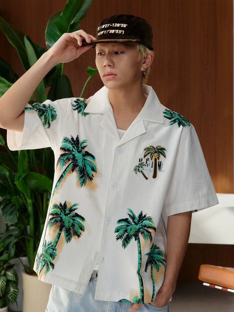 MEDM Palm Tree Hawaiian Shirt | Face 3 Face