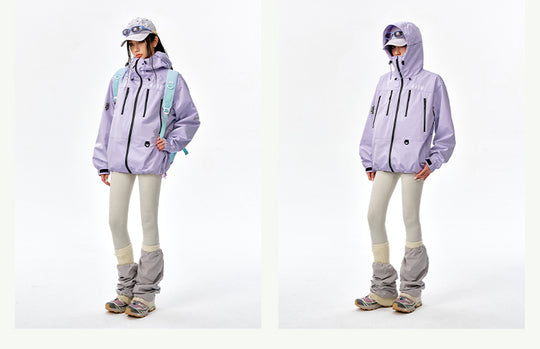 MEDM Basic Logo Embroidered Hardshell Jacket | Face 3 Face