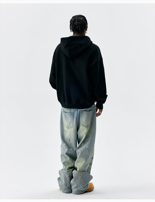 MEDM Flower Embroidered Zip Up Hoodie | Face 3 Face