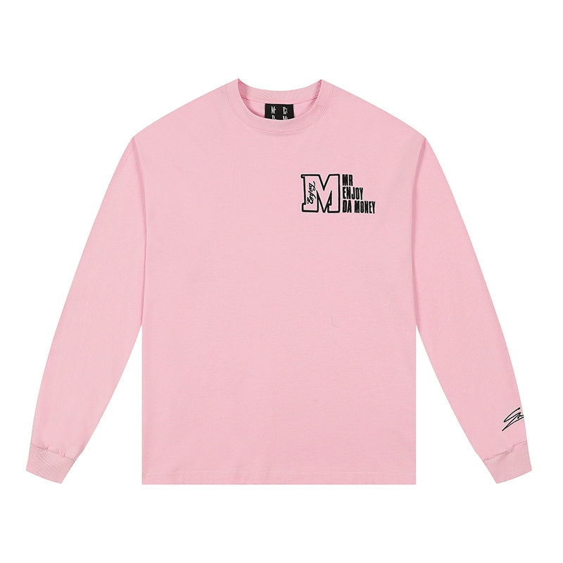 MEDM M Logo Embroidered Long Sleeve Tee | Face 3 Face