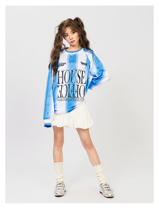 S45 Lily Floral Striped Long-Sleeve Jersey | Face 3 Face