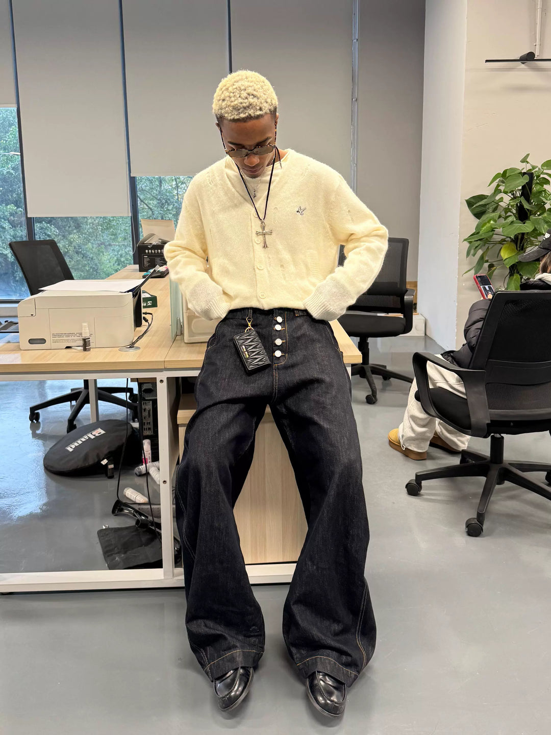 STEEPC Magnetic Button Scimitar Jeans | Face 3 Face