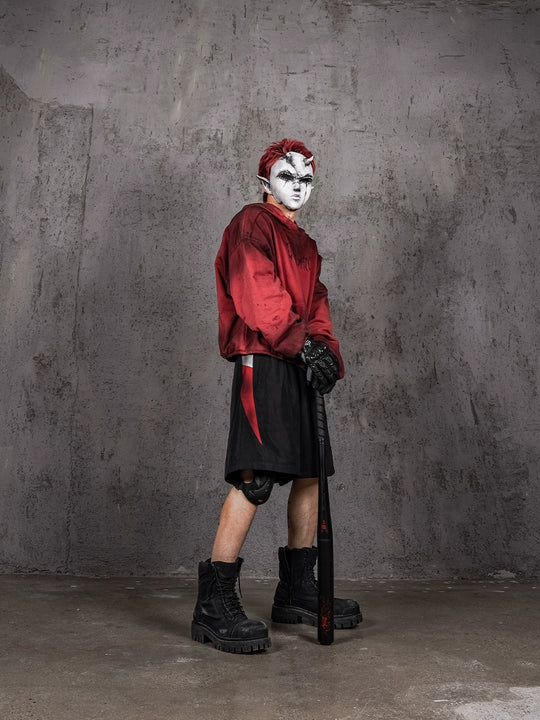 UNDERWATER Dirty Dye Aged Colorblock Nylon Shorts | Face 3 Face