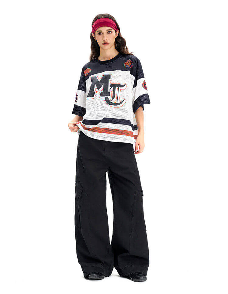 F3F Select Football Print Color Block Mesh Short Sleeve Jersey | Face 3 Face