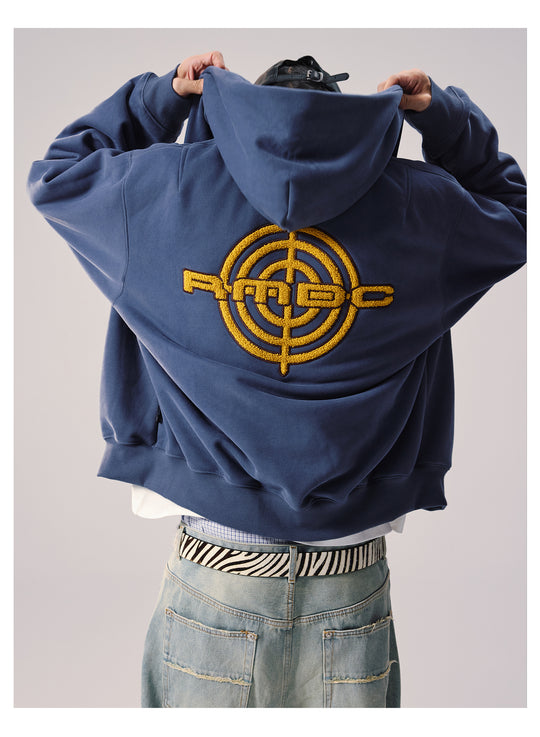 Remedy Terry Embroidery Zip Up Hoodie | Face 3 Face