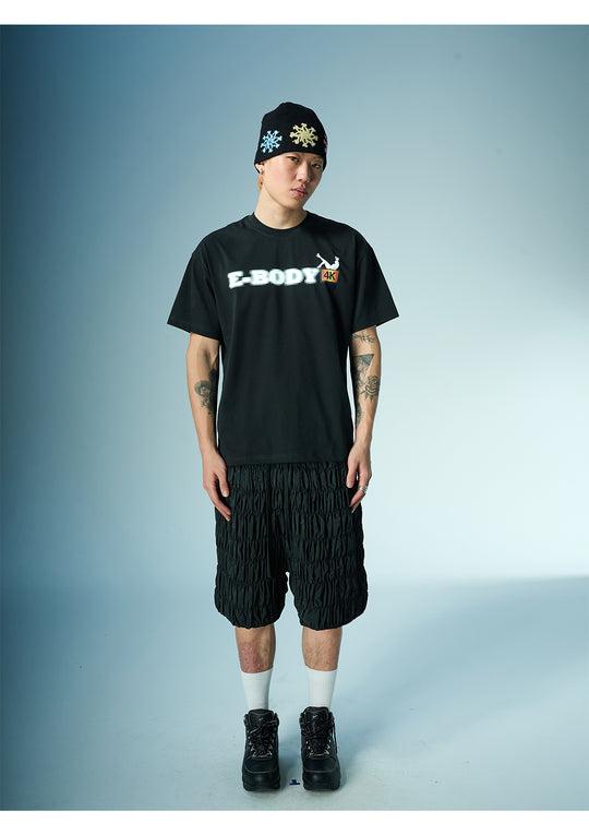 EVILKNIGHT(EK) Layered Pleated Structured Shorts | Face 3 Face