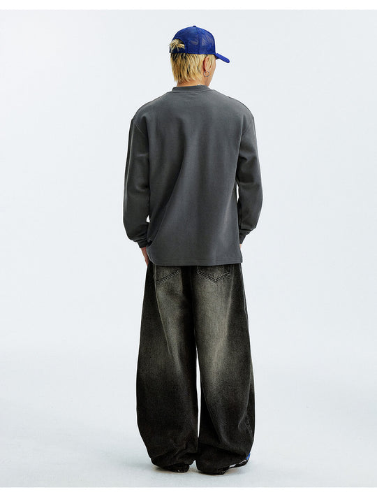 MEDM Warm Fleece Basic Long Sleeve Tee | Face 3 Face