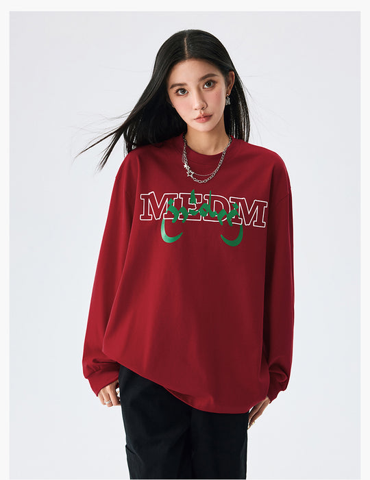 MEDM Arched Logo Handwritten Long Sleeve Tee | Face 3 Face