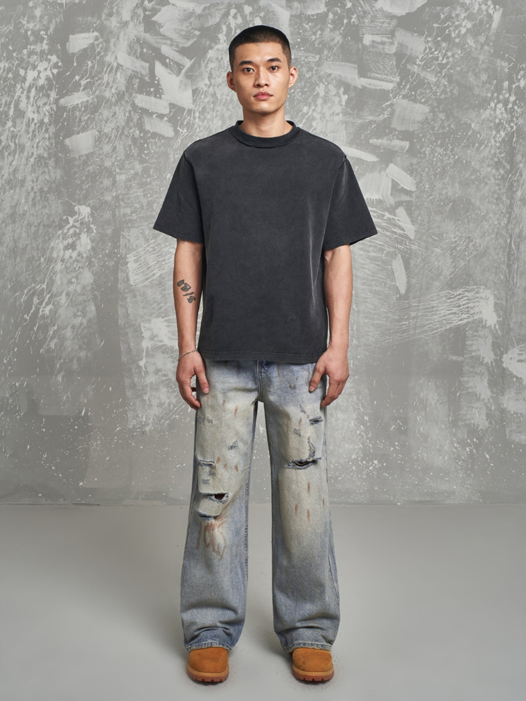 F3F Select Hole Design Retro Blue Rust Jeans | Face 3 Face