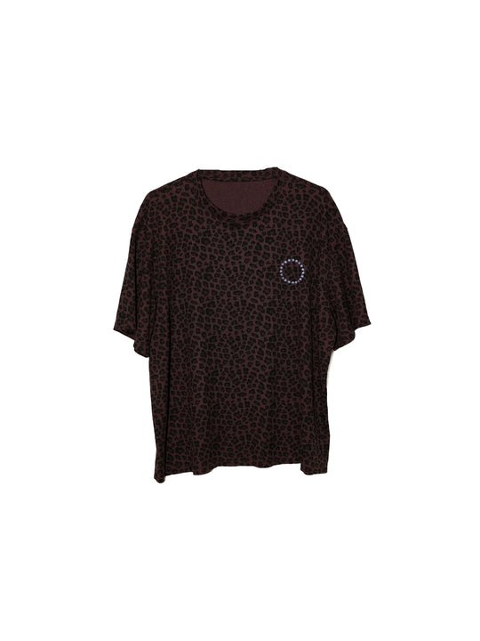 LIBERAFIT Vintage Camo Leopard Waffle Star Embroidered Tee | Face 3 Face
