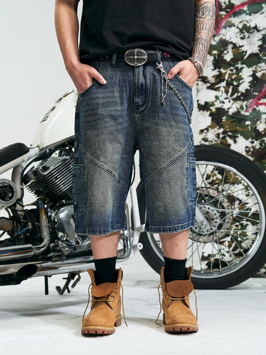 RUSURE Multi Pocket Denim Shorts | Face 3 Face