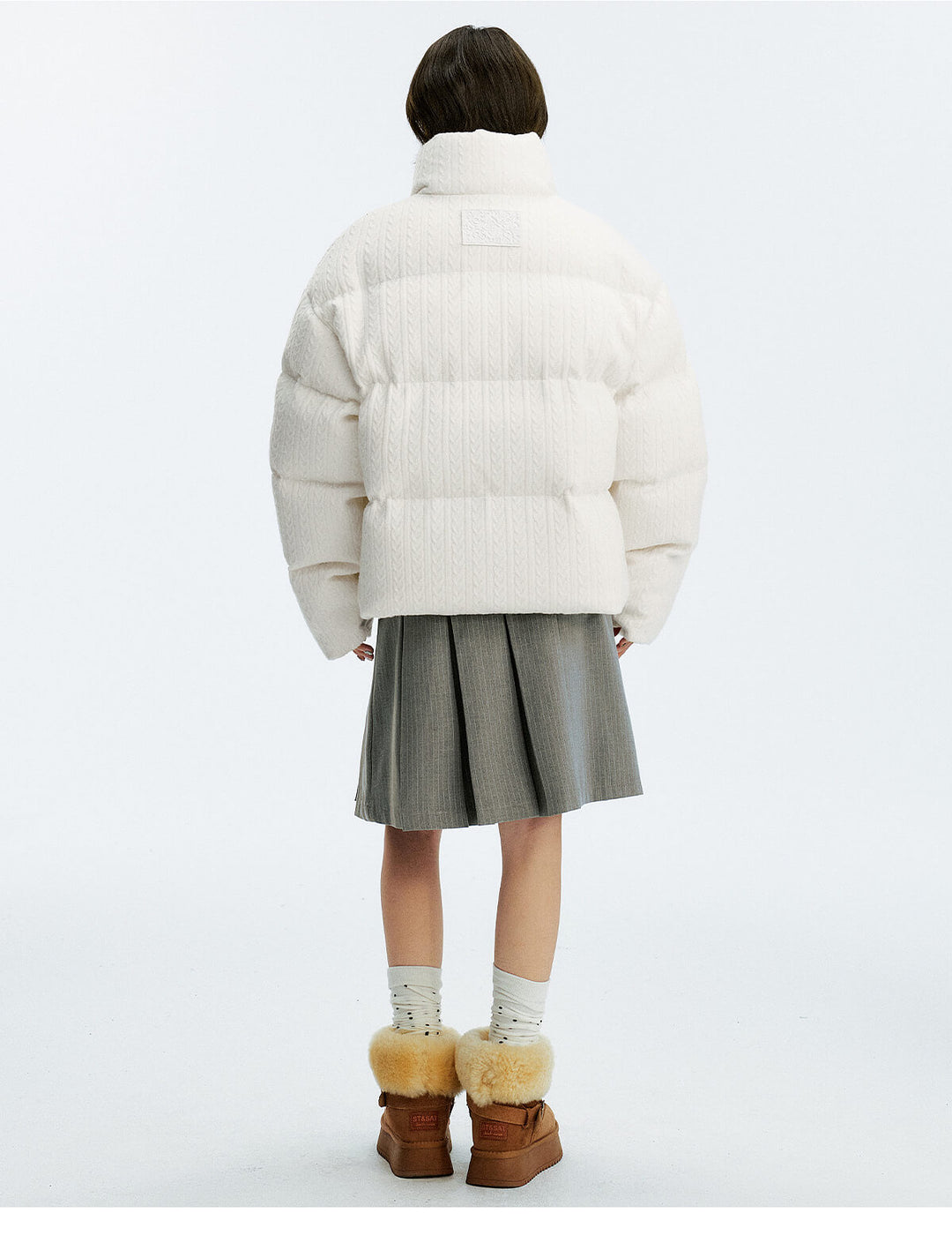 MEDM Cable Knit Down Jacket | Face 3 Face