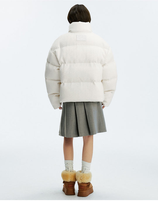 MEDM Cable Knit Down Jacket | Face 3 Face