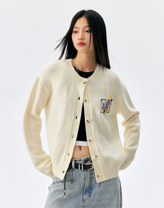 MEDM Floral Embroidered Knit Cardigan | Face 3 Face