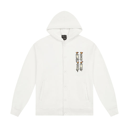 MEDM Candle Logo Button Cardigan Hoodie
