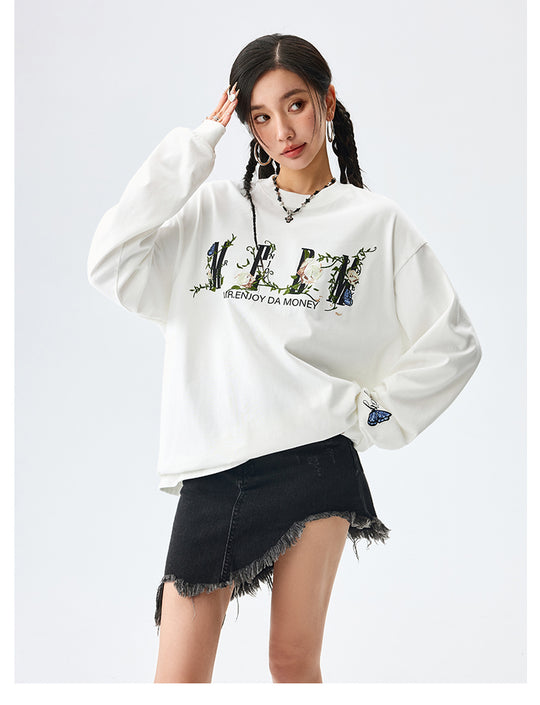 MEDM Vine and Flower Butterfly Logo Long Sleeve Tee | Face 3 Face