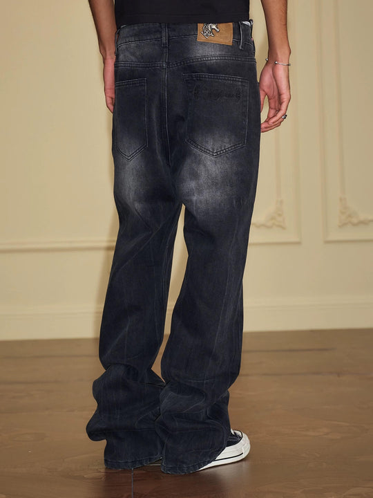 YADcrew Crossover Waist Washed Jeans | Face 3 Face