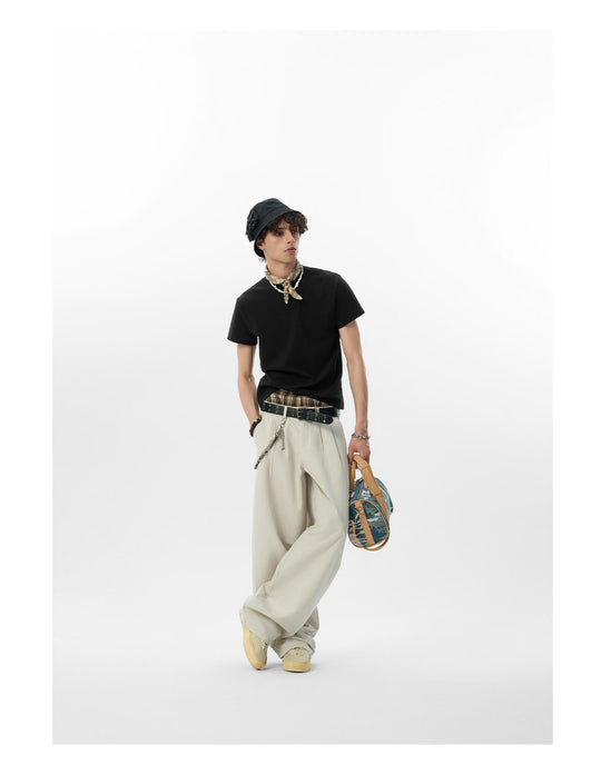 JHYQ Lyocell Double Pleated Suit Pants | Face 3 Face