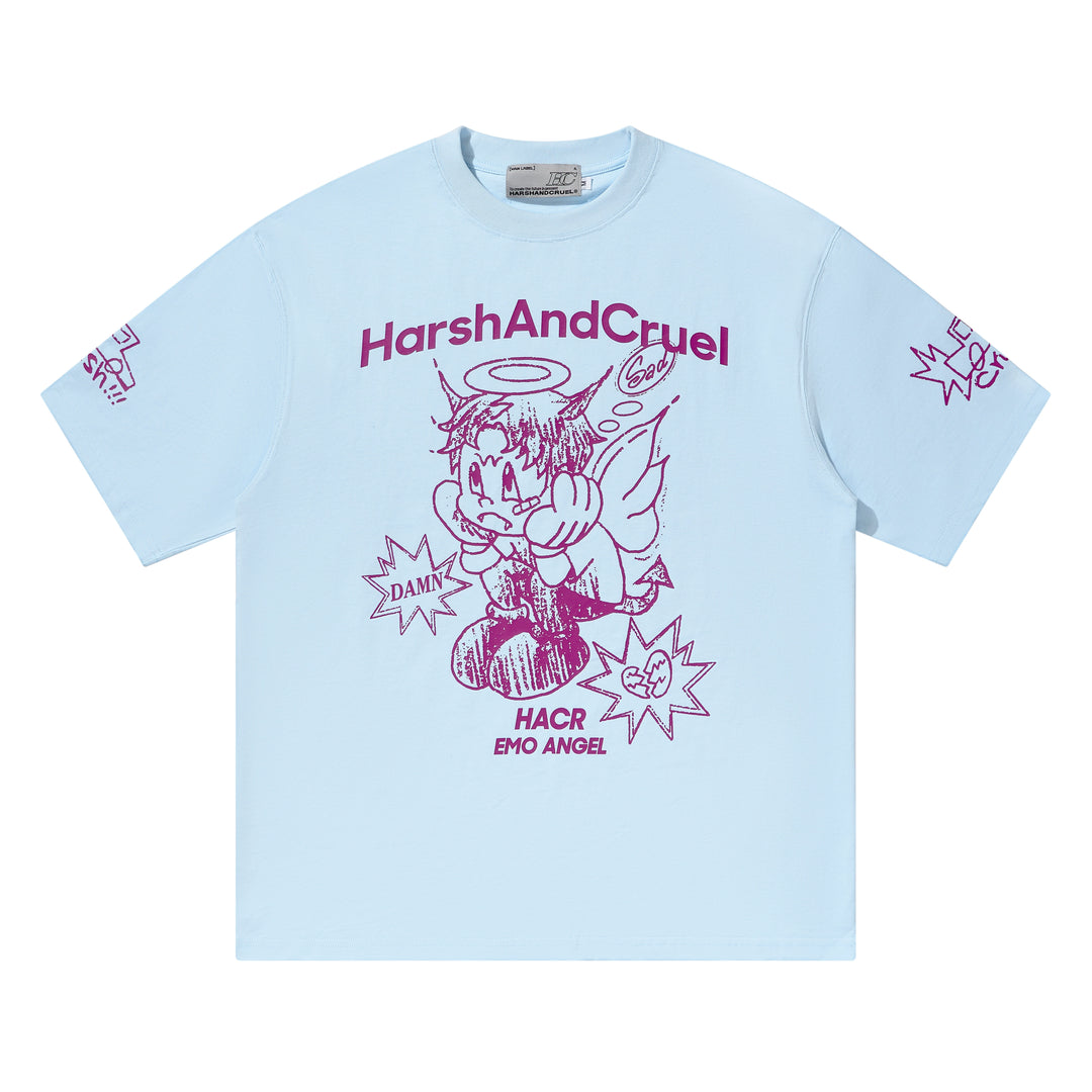 Harsh and Cruel Angel Graffiti Print Tee | Face 3 Face