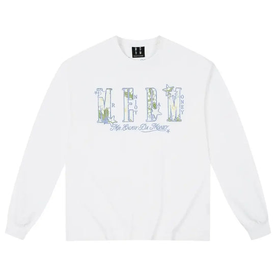 MEDM Flower Star Logo Embroidered Long Sleeve Tee | Face 3 Face