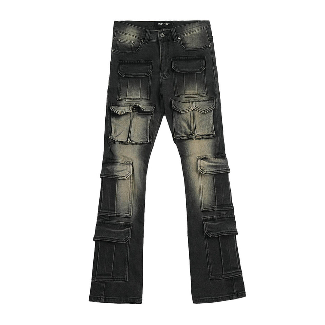 TGFCLUB Multi Pocket Washed Skinny Jeans | Face 3 Face