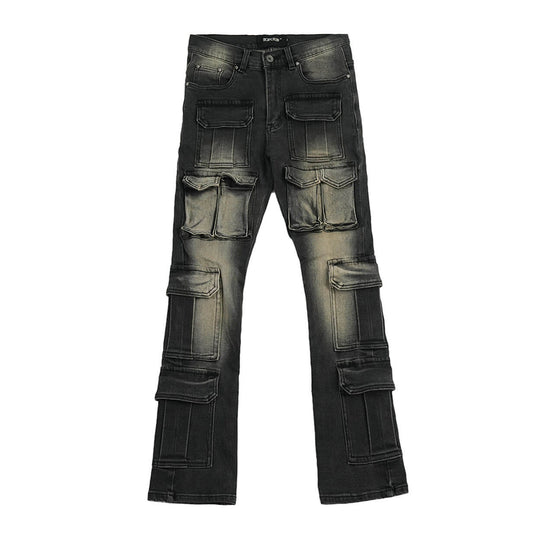 TGFCLUB Multi Pocket Washed Skinny Jeans | Face 3 Face