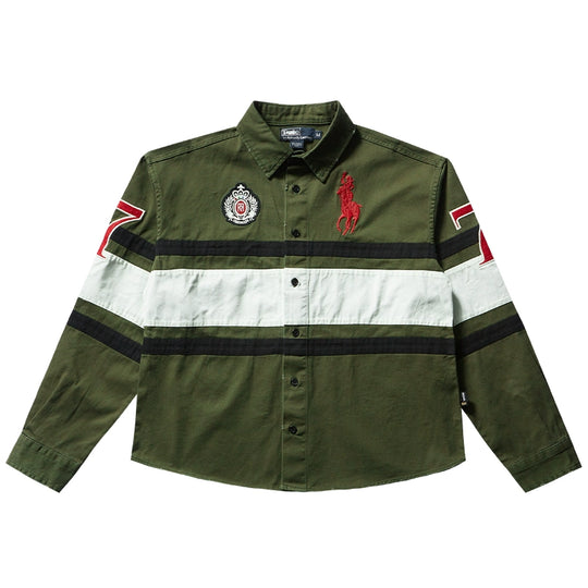 Remedy 3D Embroidered Striped Long Sleeve Shirt | Face 3 Face