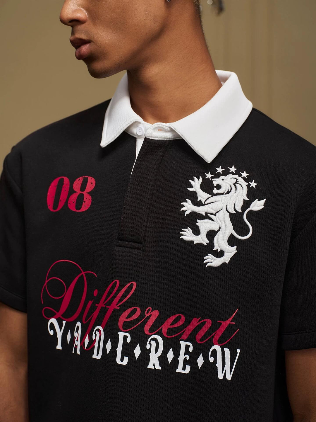 YADcrew Lion Crest Embroidered Polo Shirt | Face 3 Face
