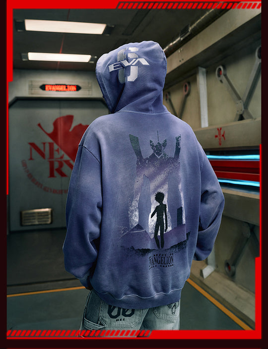 MEDM x EVA Evangelion Washed Zip-Up Hoodie | Face 3 Face