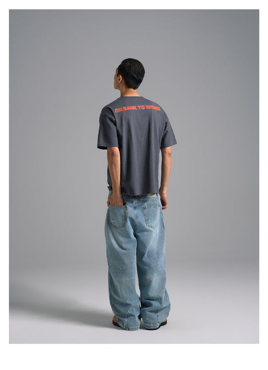 S45 Basic Signature Logo Print Rhinestone Tee | Face 3 Face