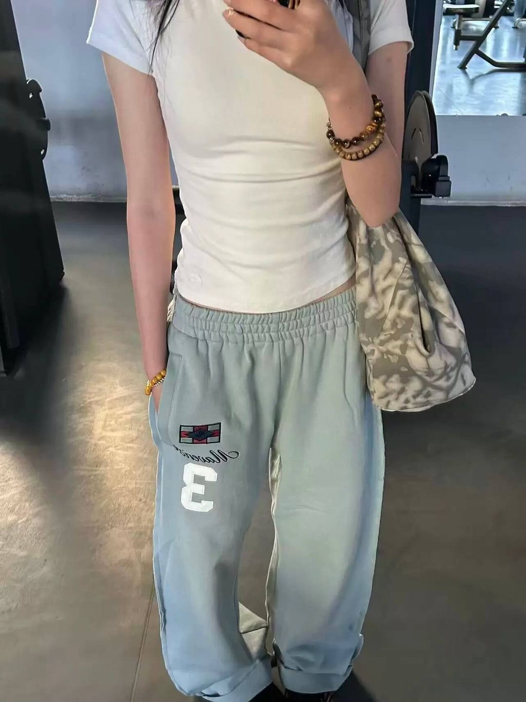 EXITMODE BY BLIND NO PLAN nside Out Seam Embroidered Baggy Sweatpants | Face 3 Face