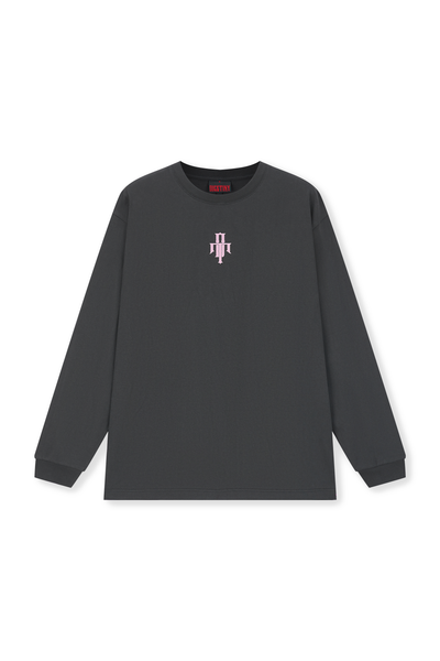 DICETINY Basic Logo Print Long Sleeve Tee | Face 3 Face