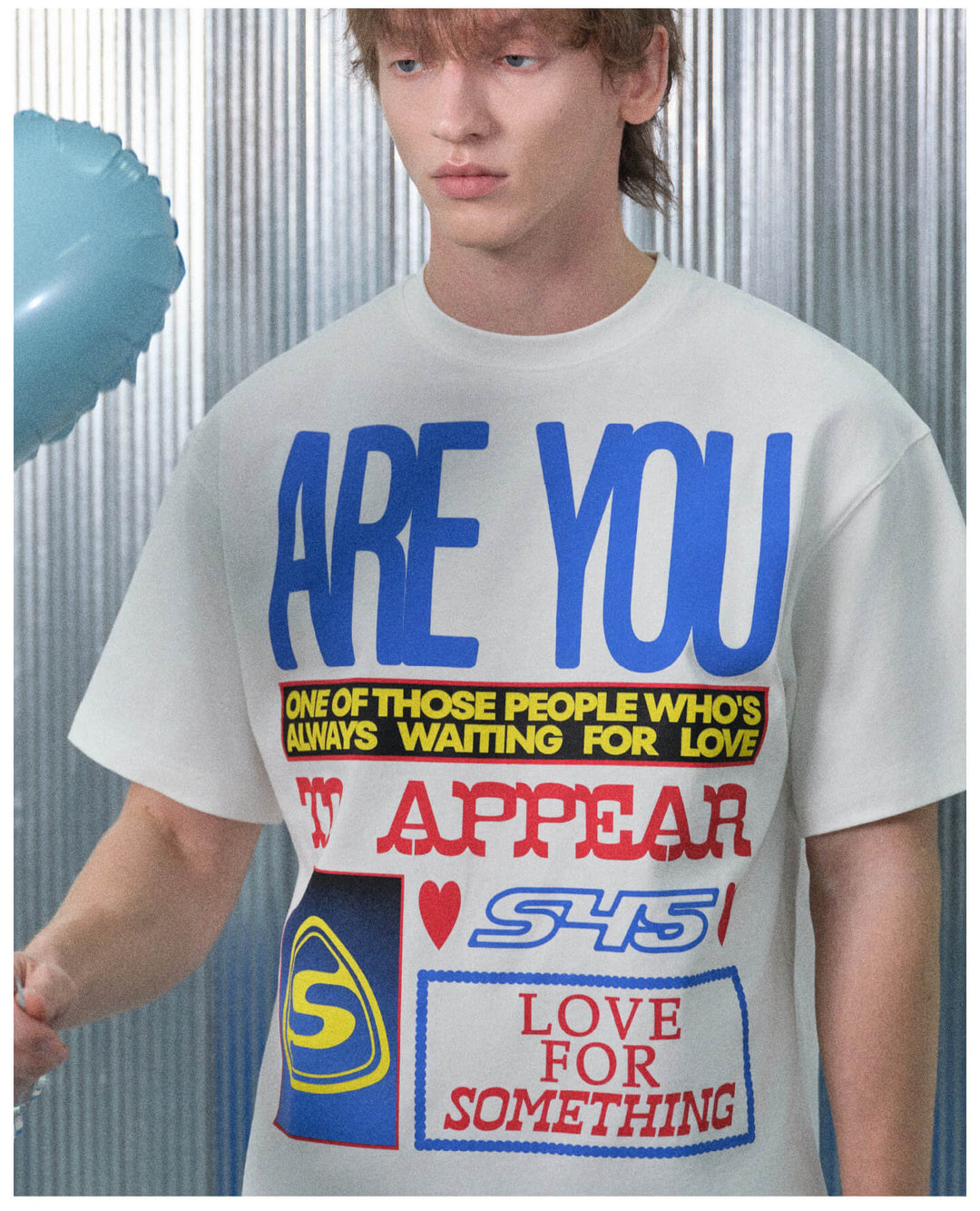 S45 Contrast Color Slogan Print Short Sleeve Tee | Face 3 Face