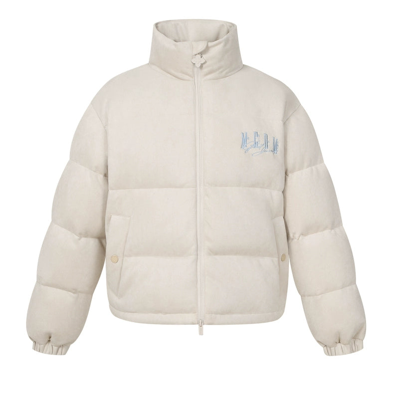 MEDM Suede 3D Embroidered Down Jacket | Face 3 Face
