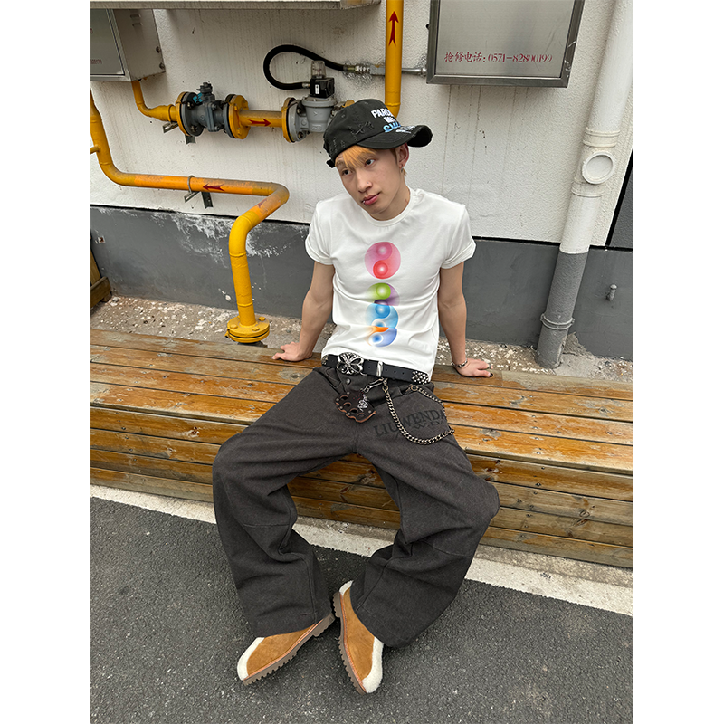 KARMANISTIC Multi Color Yin Yang Print Tee | Face 3 Face