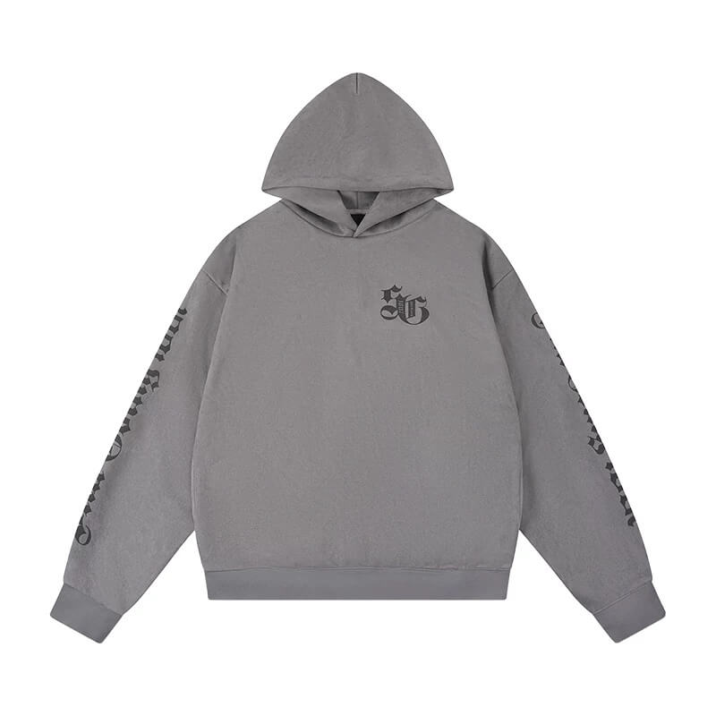 1807 Gothic Burnout Suede Hoodie | Face 3 Face