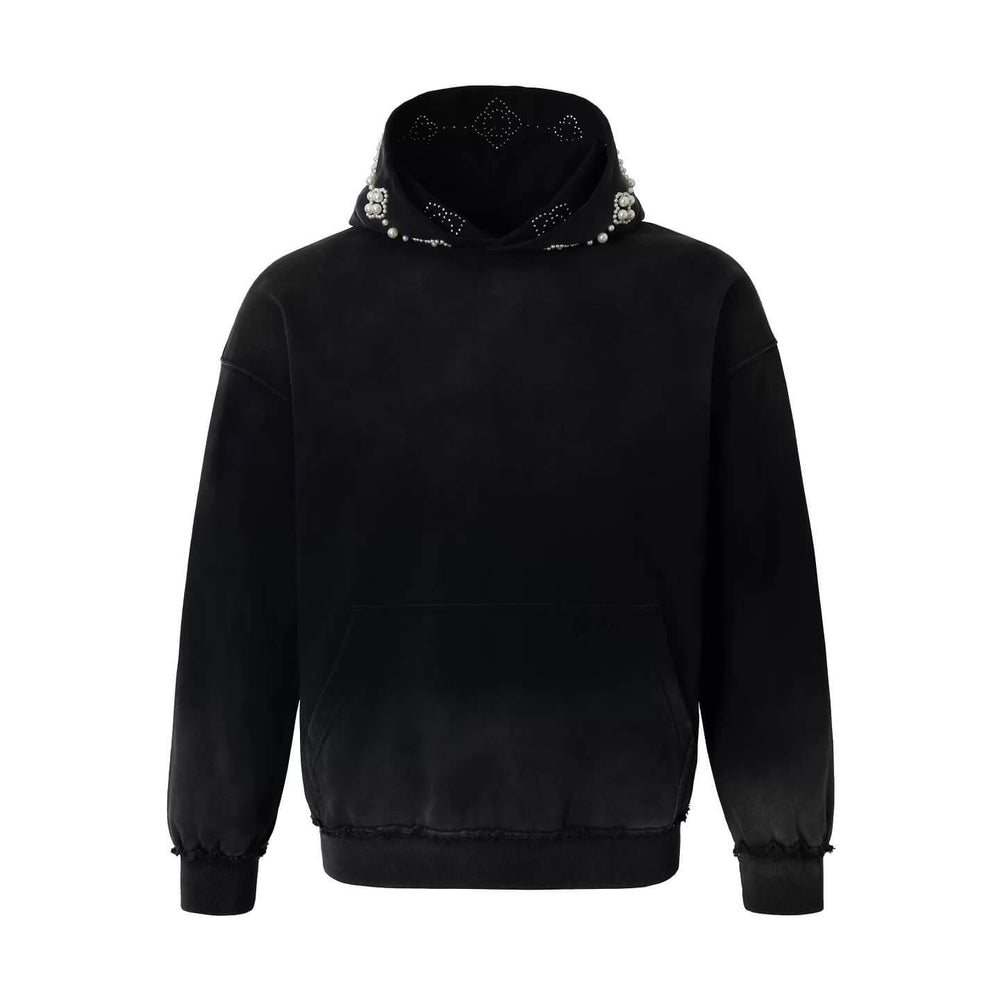 YADcrew Pearl Hood Washed Distressed Hoodie | Face 3 Face