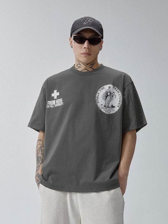F2CE FORGE THE PATH UNSEEN Printed Vintage Tee | Face 3 Face