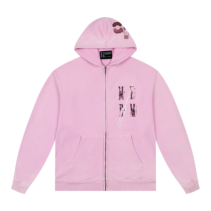MEDM x EVA Evangelion Washed Zip-Up Hoodie | Face 3 Face