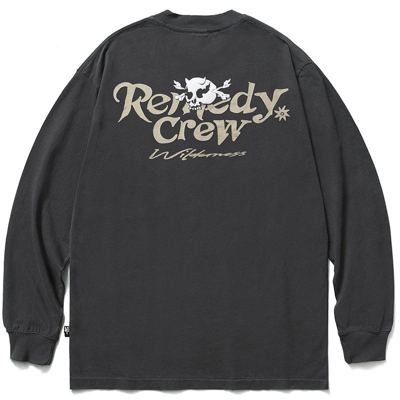 Remedy Skull Logo Print Long Sleeve Tee | Face 3 Face