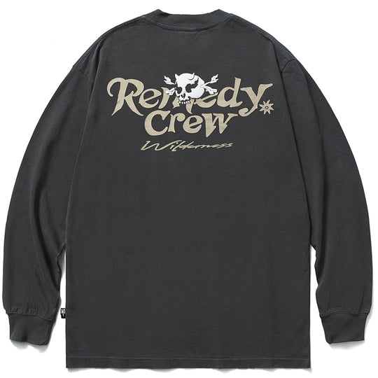 Remedy Skull Logo Print Long Sleeve Tee | Face 3 Face