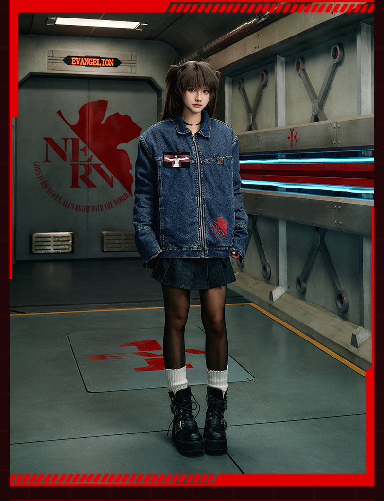 MEDM x EVA Lilith Embroidered Denim Jacket | Face 3 Face