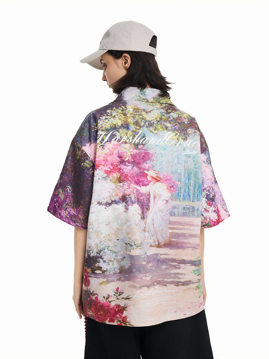 Harsh and Cruel Oil Painting Garden Cuban Shirt | Face 3 Face