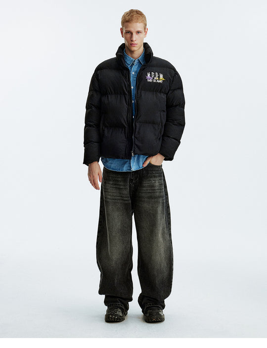 MEDM Gradient Embroidered Puffer Jacket | Face 3 Face