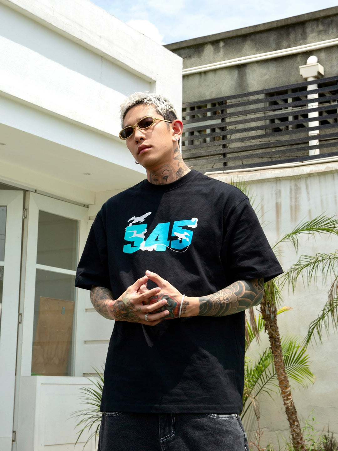 S45 Airplane Gradient Logo Tee | Face 3 Face